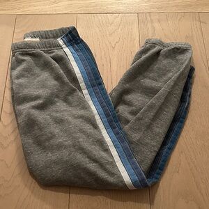 Aviator Nation Gray Joggers with Blue Stripes
